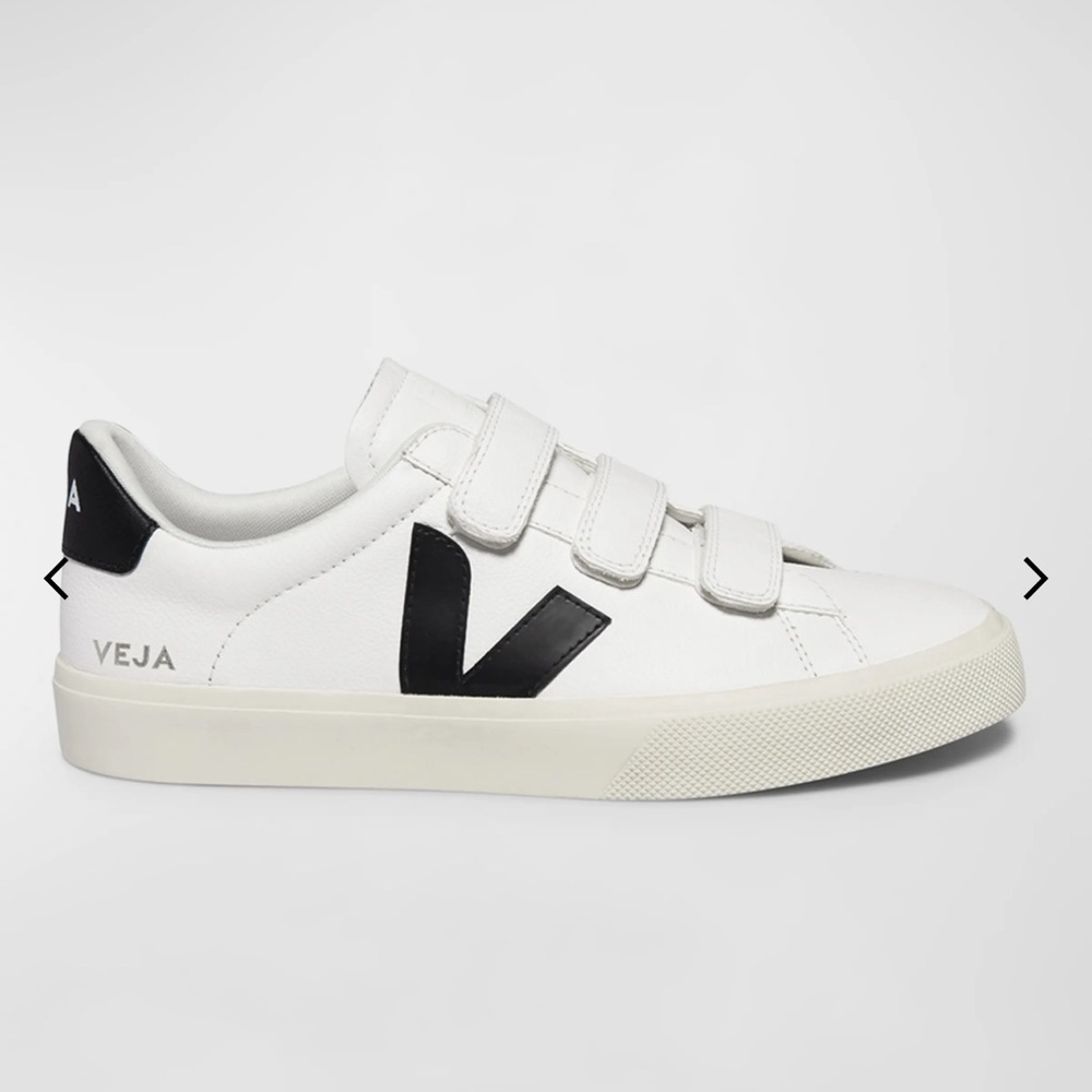 VEJA black and white Velcro sneakers